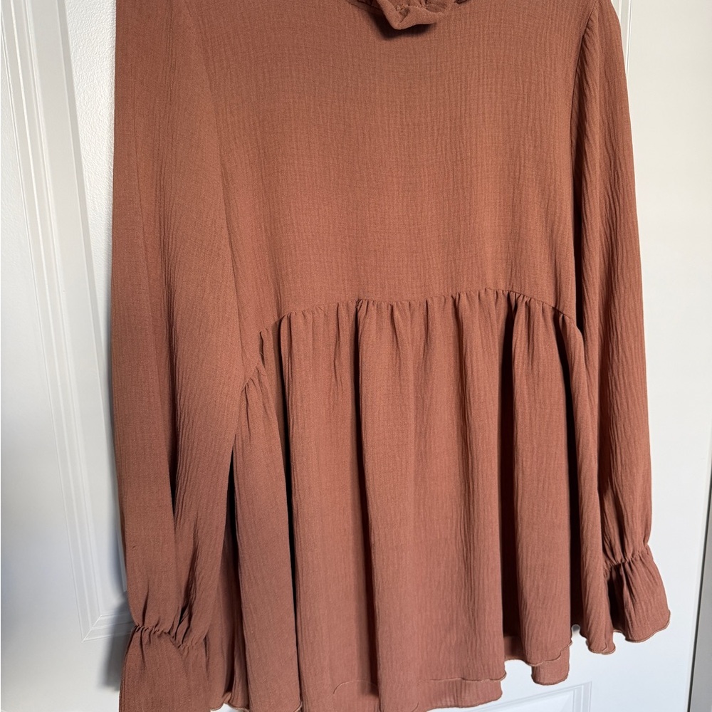 Women's Maternity Rust Blouse